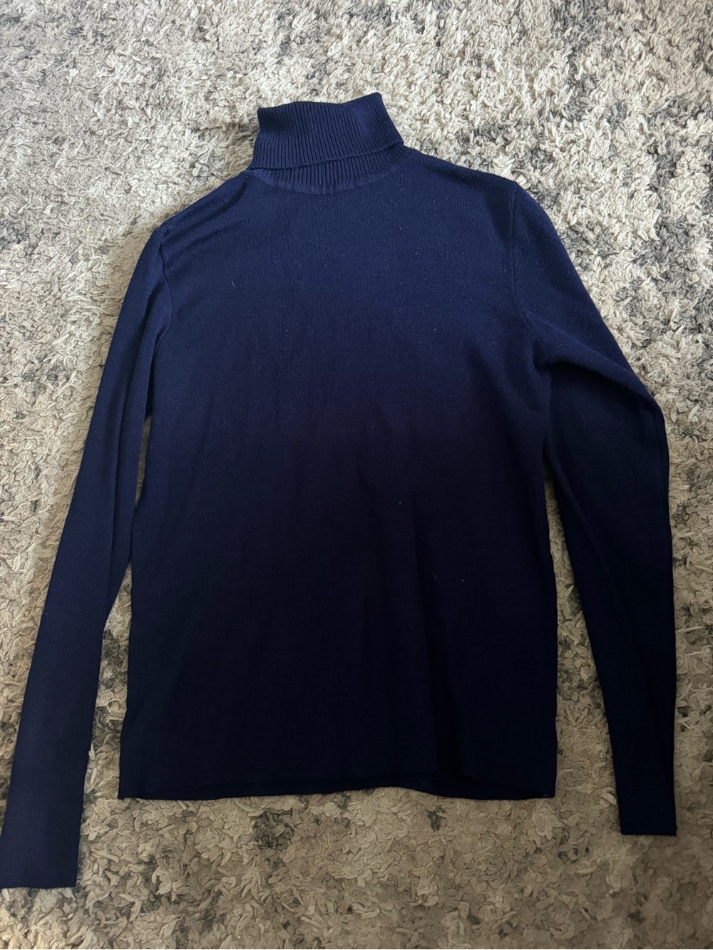 Vintage Macy's Navy Ribbed Turtleneck Sweater men’s large